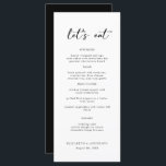 Elegant Script Wedding Dinner Menu Card<br><div class="desc">Elegant Script Wedding Dinner Menu Card</div>