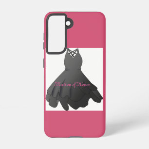 Elegant Script Wedding Dress Matron of Honor Samsung Galaxy Case