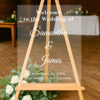 Elegant Script Wedding Entry with Names