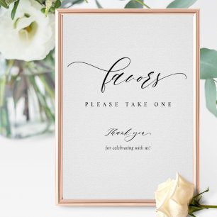 Elegant Script Wedding Favour Sign