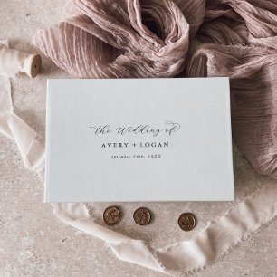 Elegant Script Wedding Guest Book