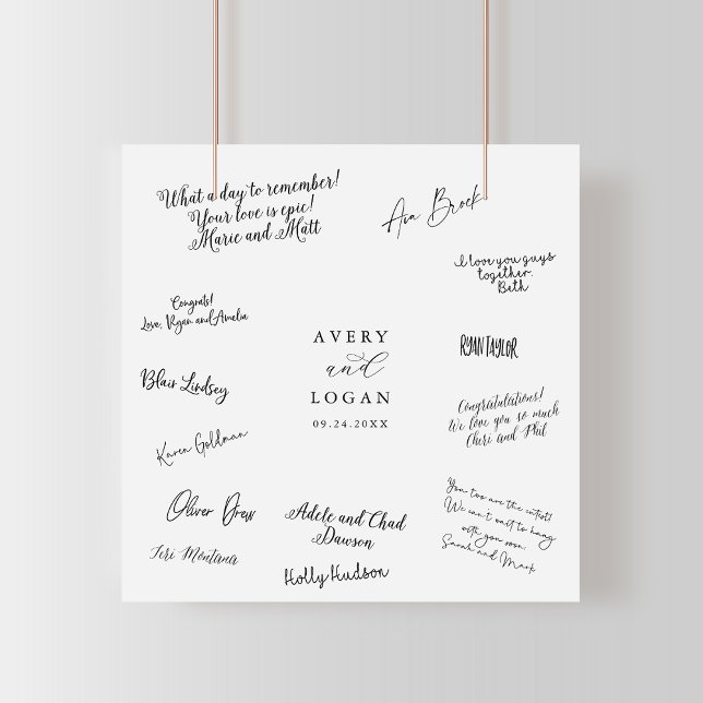 Elegant Script Wedding Guest Signing Poster (Creator Uploaded)
