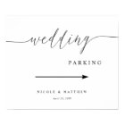 Elegant Script Wedding Parking Sign
