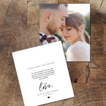 Elegant Script Wedding Photo Appreciation Message