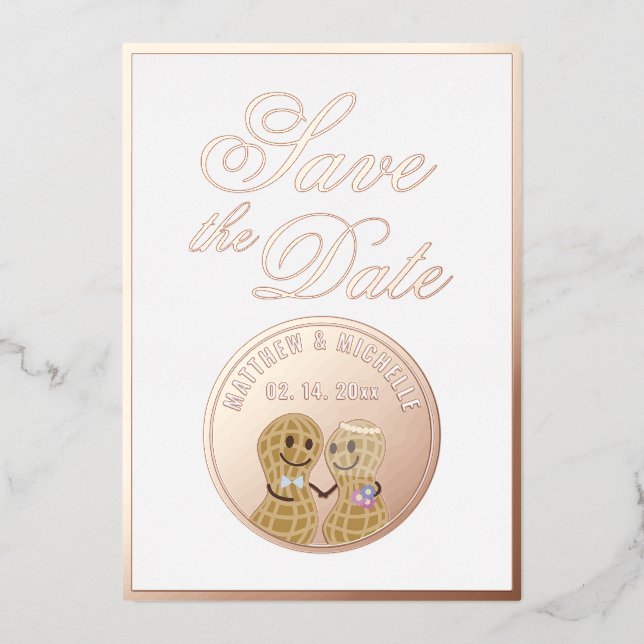 Elegant Script Wedding Picture Save The Date (Front)