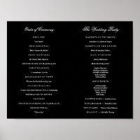 Elegant Script Wedding Program Inside Download