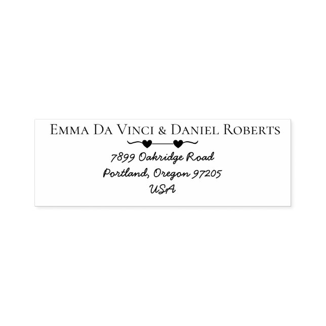 Elegant Script Wedding Return Address Stamp (Design)