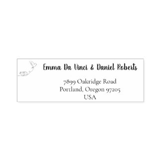 Elegant Script Wedding Return Address Stamp