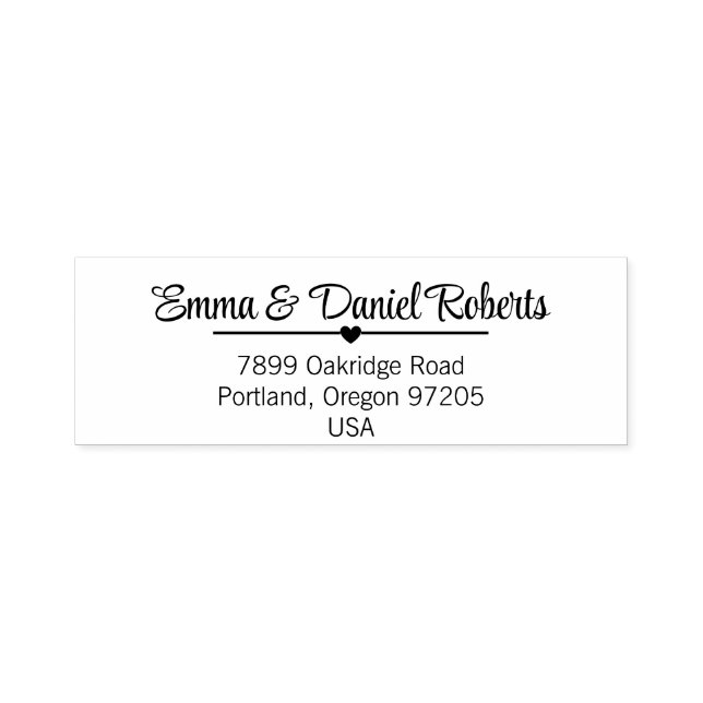 Elegant Script Wedding Return Address Stamp (Design)