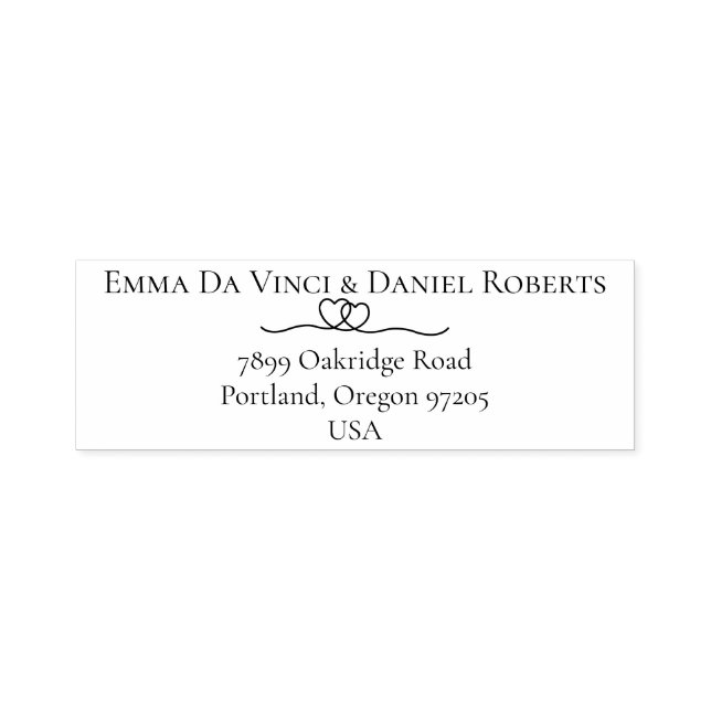 Elegant Script Wedding Return Address Stamp (Design)