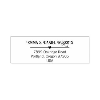Elegant Script Wedding Return Address Stamp