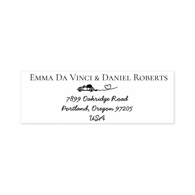 Elegant Script Wedding Return Address Stamp (Design)