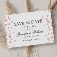 Elegant Script Wedding Rose Gold Confetti