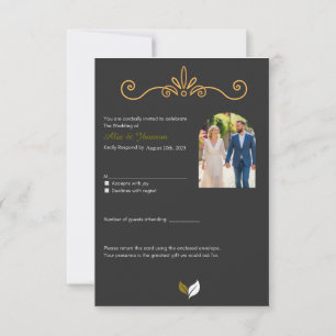 Elegant Script Wedding RSVP Card