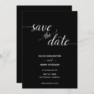 Elegant Script Wedding Save the Date Cards