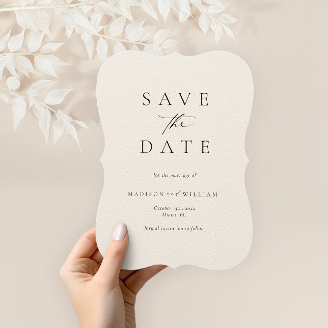 Elegant Script Wedding Save the Date  Invitation (Creator Uploaded)