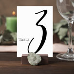 Elegant Script Wedding Table Number Card<br><div class="desc">Guide guests to their seats with this elegant minimalist wedding table number card featuring a bold script numeral paired with refined classic typography. The striking oversized number creates a stylish focal point while the clean layout keeps the design modern, timeless, and easy to read. Designed to complement sophisticated wedding décor,...</div>
