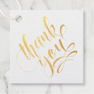 Elegant Script Wedding Thank You Favour Tags