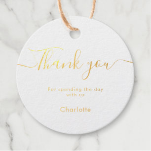Elegant Script Wedding Thank You Favour Tags