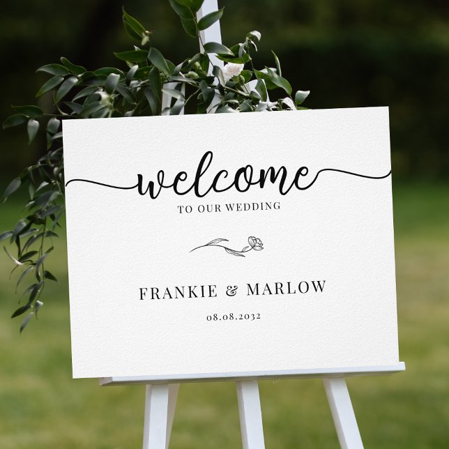 Elegant Script Wedding Welcome Sign (Creator Uploaded)