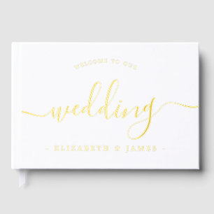Elegant Script Welcome To Our Wedding  Guest Book