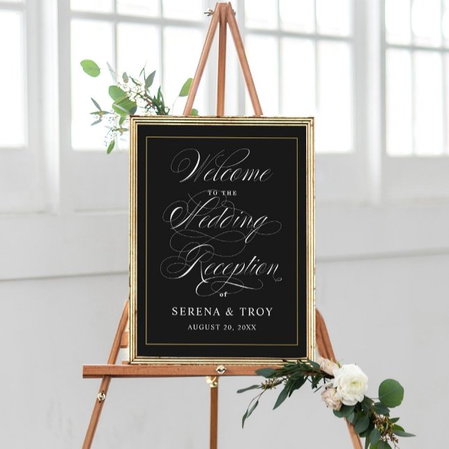 Elegant Script Welcome to the Wedding Reception Poster (Creator Uploaded)