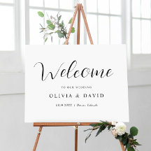 Elegant Script Welcome Wedding Foam Board Sign