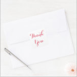 Elegant Script White Pink Party Favours Thank You Square Sticker<br><div class="desc">Custom,  personalised,  elegant typography,  white and pink,  script thank you square sticker. An elegant thank you sticker for sealing your party favours for wedding,  anniversary celebrations,  receptions,  ceremonies,  birthday,  bridal shower,  baby shower,  holidays,  or any other special occasion.</div>