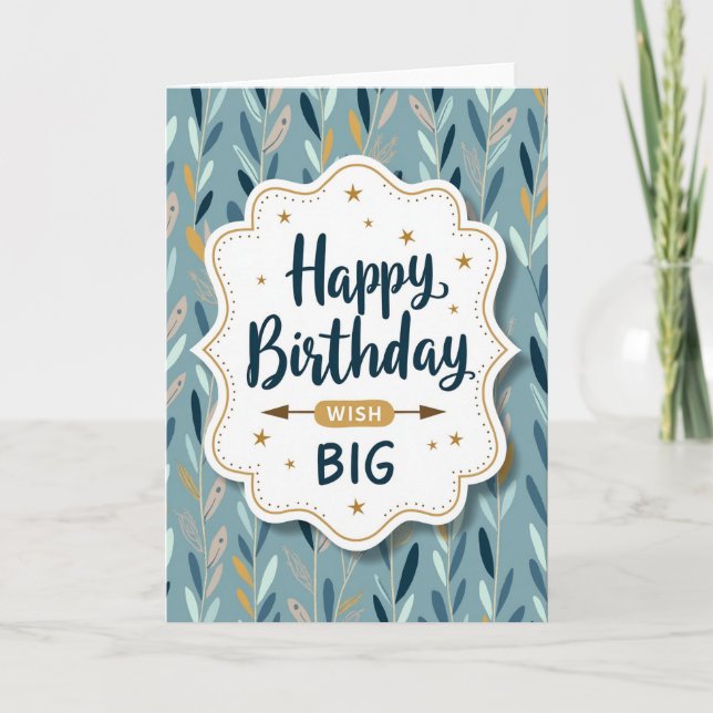 Elegant Script Wish Card (Front)