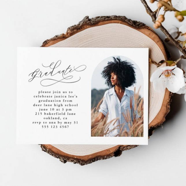 Elegant Script with Photo Arch Graduation Party (Creator Uploaded)