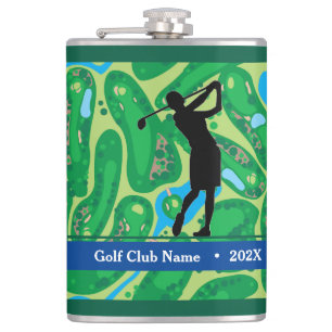 Elegant Script Women’s Golf League Flask – Custom 