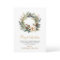 Elegant Script Wreath Greenery Christmas Card