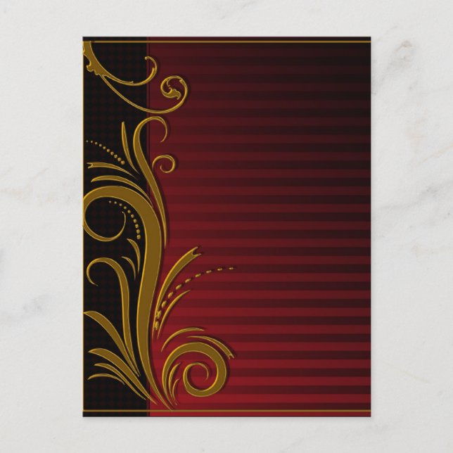 Elegant Scroll Design Postcard (Front)