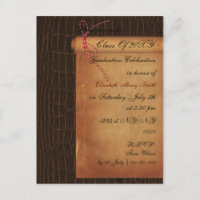 elegant scroll Graduation party Invitation