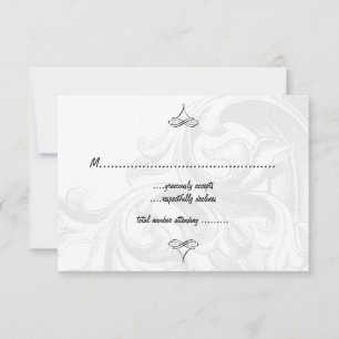 Elegant Scroll Wedding RSVP Cards