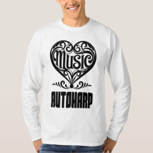 Elegant Scrolled Heart for Autoharp Lovers T-Shirt