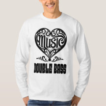 Elegant Scrolled Heart for Double Bass Lovers
