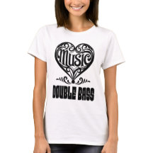 Elegant Scrolled Heart for Double Bass Lovers