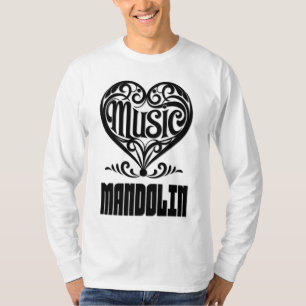 Elegant Scrolled Heart for Mandolin Lovers T-Shirt