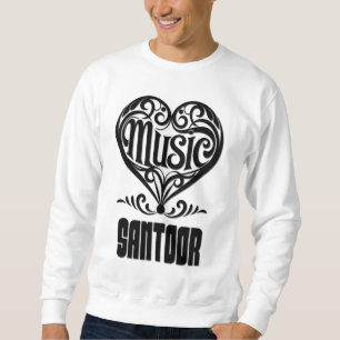 Elegant Scrolled Heart for Santoor Lovers Sweatshirt