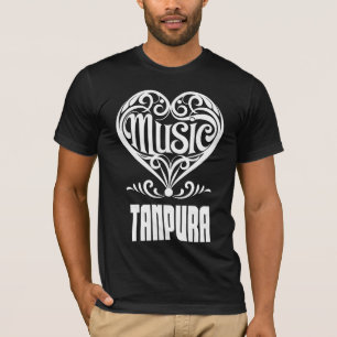 Elegant Scrolled Heart for Tanpura Lovers T-Shirt