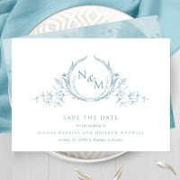 Elegant Sea Glass Watercolor Monogram