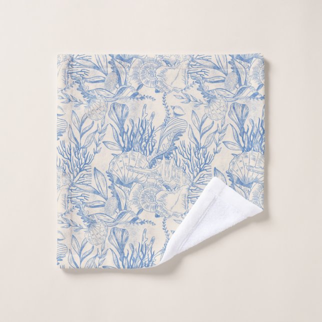 Elegant sea-green canvas bath towel set (Wash Cloth)