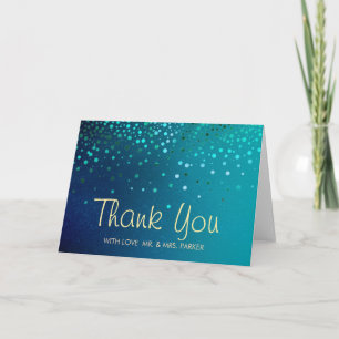 Elegant Sea Green Clouds Thank You Card