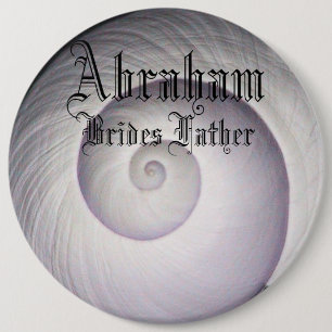 Elegant Sea Shell Classy Brides Father Wedding 6 Cm Round Badge