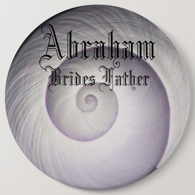 Elegant Sea Shell Classy Brides Father Wedding 6 Cm Round Badge (Front)