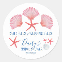 Elegant Sea shells & wedding bells Bridal shower