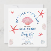 Elegant Sea shells & wedding bells Bridal shower
