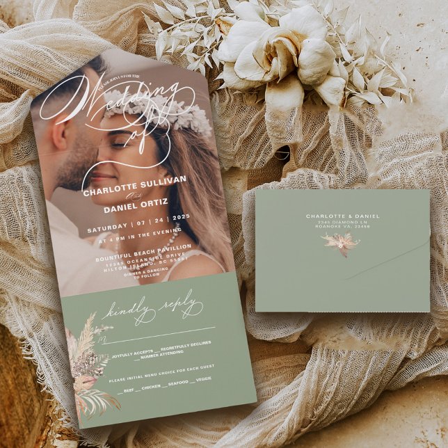 Elegant Seal and Send Boho | The Wedding Of |    A All In One Invitation (Creator Uploaded)