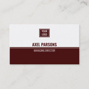 Elegant Seal Brown And White Business Card